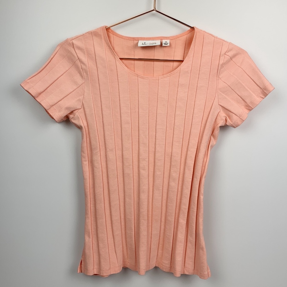 Denim&Co. Pleated Tee